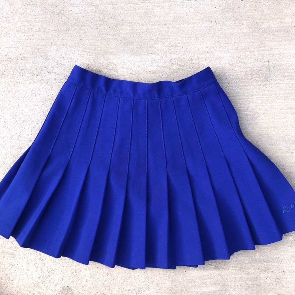 Electric Blue Schoolgirl Pleated Mini Skirt 💙💙
